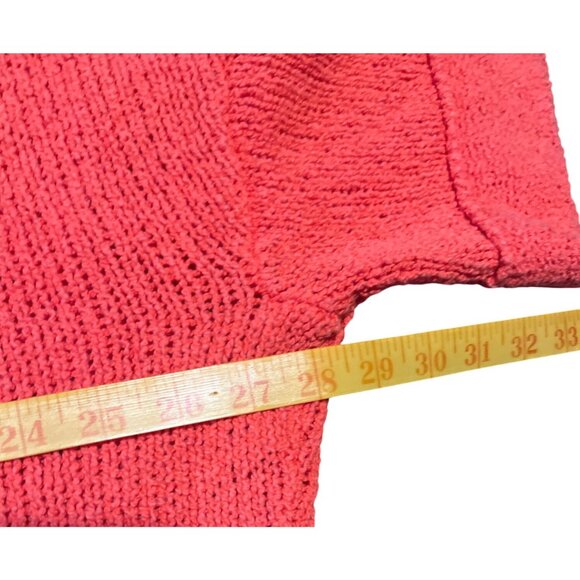 Free People You Found Me Oversized Knitted Sweater Orange Size Small Bohemian - Picture 5 of 8